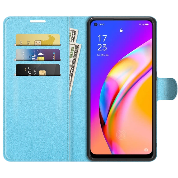 For OPPO A94 5G / F19 Pro+ 5G / Reno5 Z Litchi Texture Horizontal Flip Protective Case with Holder & Card Slots & Wallet