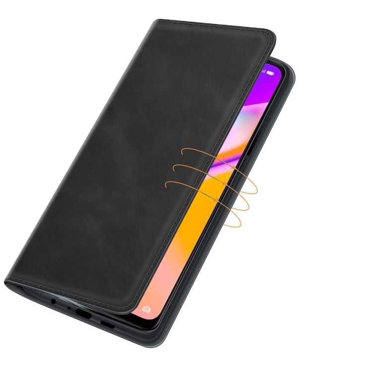 For OPPO A94 5G / F19 Pro+ 5G / Reno5 Z Retro-skin Business Magnetic Suction Leather Case with Holder & Card Slots & Wallet