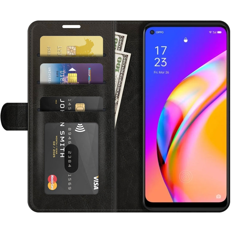 For OPPO A94 5G / F19 Pro+ 5G / Reno5 Z R64 Texture Single Horizontal Flip Protective Case with Holder & Card Slots & Wallet& Photo Frame
