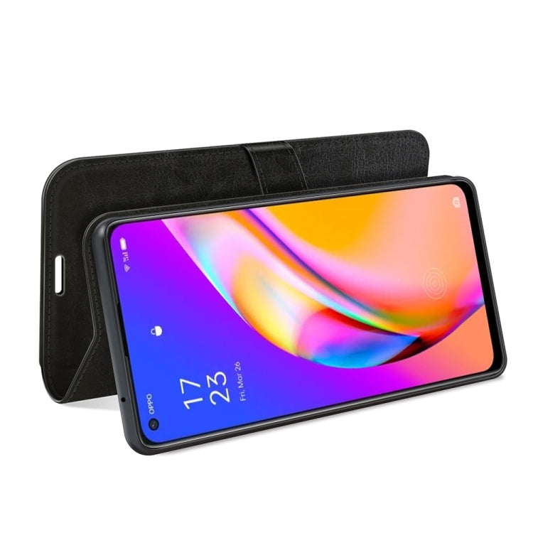 For OPPO A94 5G / F19 Pro+ 5G / Reno5 Z R64 Texture Single Horizontal Flip Protective Case with Holder & Card Slots & Wallet& Photo Frame