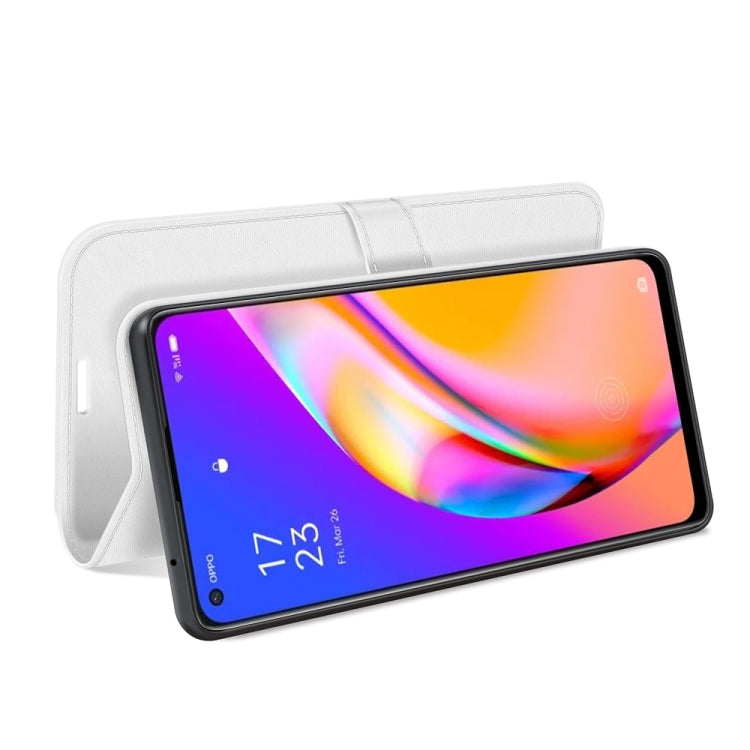 For OPPO A94 5G / F19 Pro+ 5G / Reno5 Z R64 Texture Single Horizontal Flip Protective Case with Holder & Card Slots & Wallet& Photo Frame