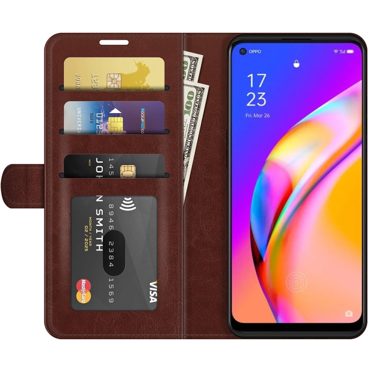 For OPPO A94 5G / F19 Pro+ 5G / Reno5 Z R64 Texture Single Horizontal Flip Protective Case with Holder & Card Slots & Wallet& Photo Frame