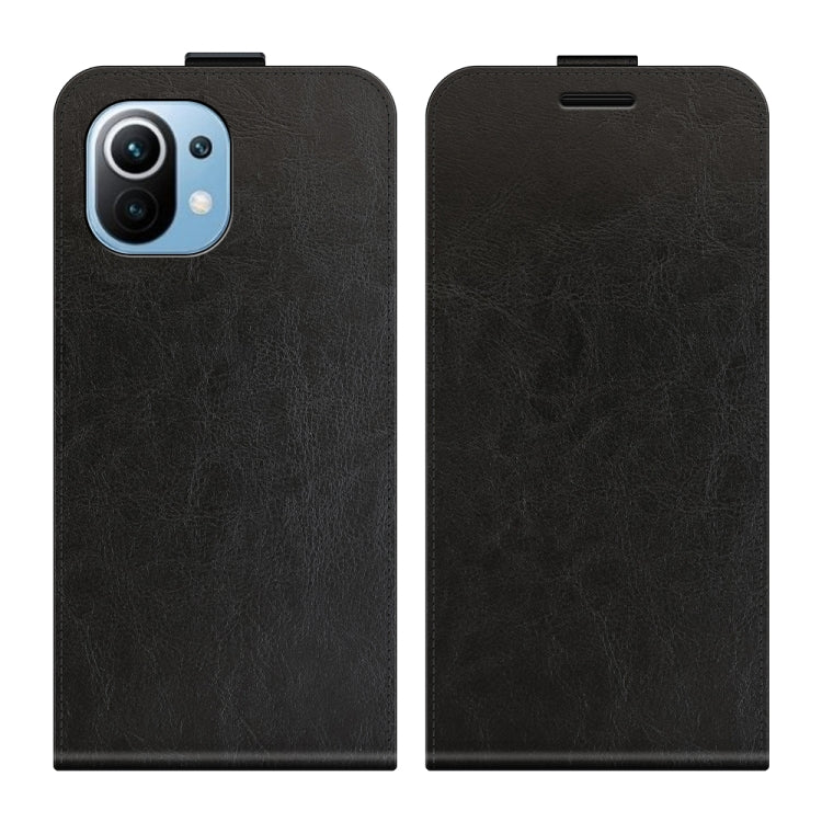For Xiaomi Mi 11 Lite R64 Texture Single Vertical Flip Leather Protective Case with Card Slots & Photo Frame