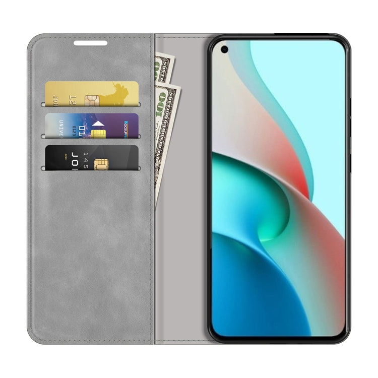 For Xiaomi Mi 11 Lite Retro-skin Business Magnetic Suction Leather Case with Holder & Card Slots & Wallet