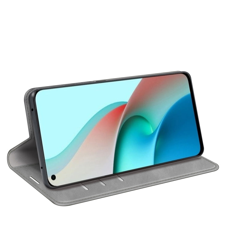 For Xiaomi Mi 11 Lite Retro-skin Business Magnetic Suction Leather Case with Holder & Card Slots & Wallet