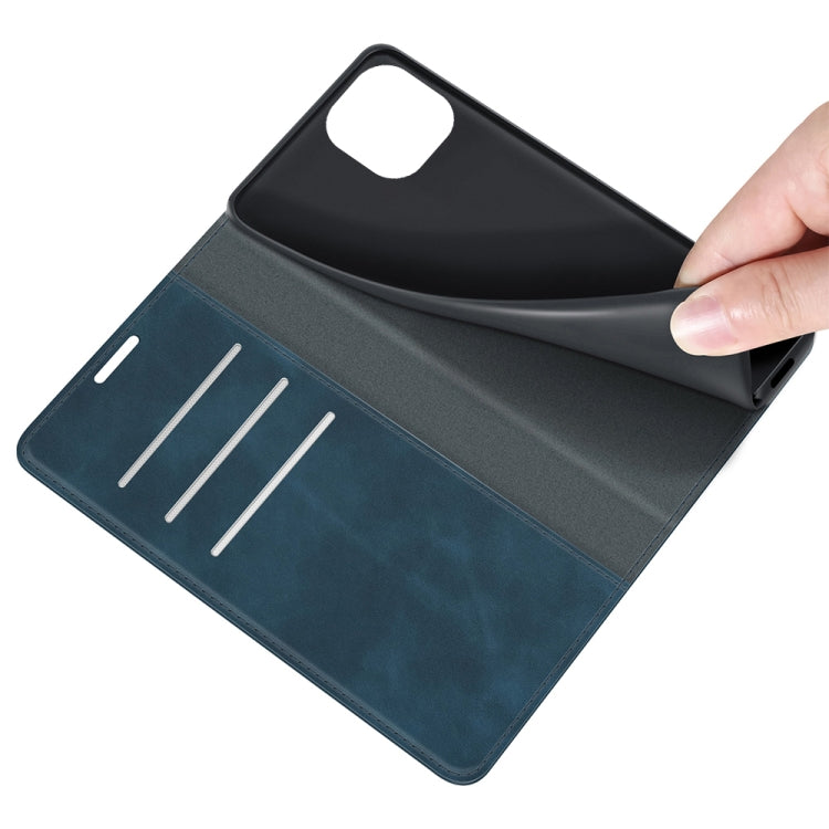 For Xiaomi Mi 11 Lite Retro-skin Business Magnetic Suction Leather Case with Holder & Card Slots & Wallet