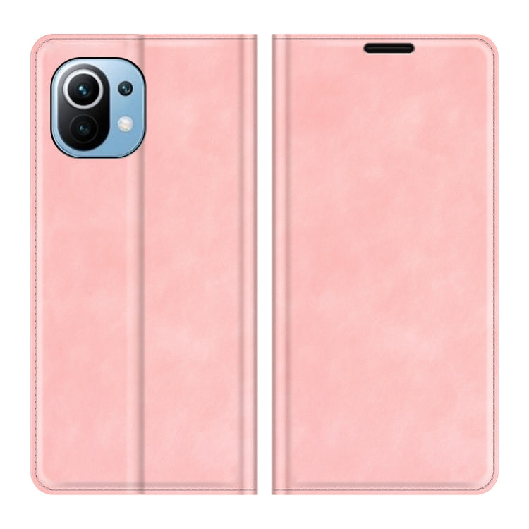 For Xiaomi Mi 11 Lite Retro-skin Business Magnetic Suction Leather Case with Holder & Card Slots & Wallet