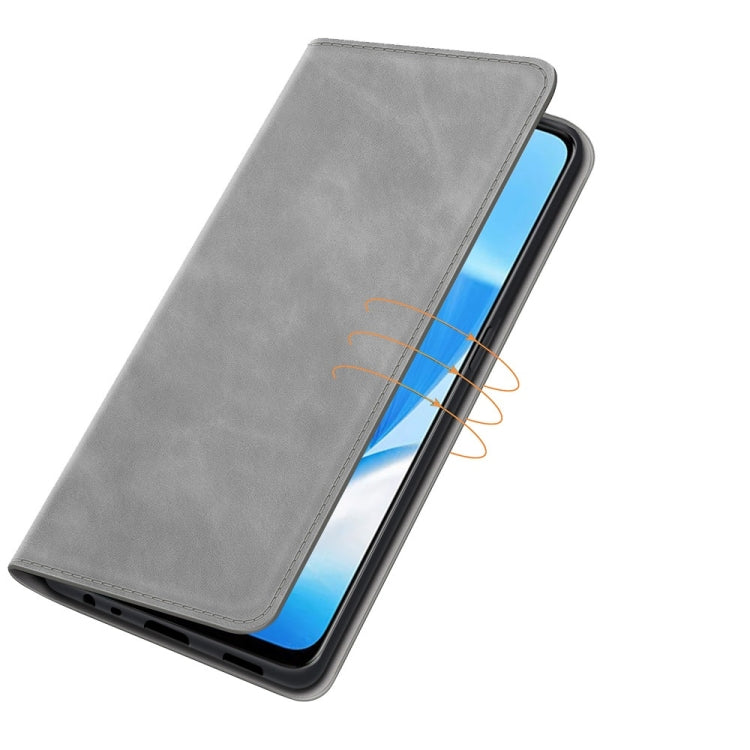For OnePlus Nord N200 5G Retro-skin Business Magnetic Suction Leather Case with Holder & Card Slots & Wallet