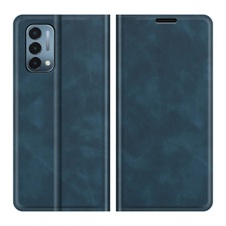 For OnePlus Nord N200 5G Retro-skin Business Magnetic Suction Leather Case with Holder & Card Slots & Wallet