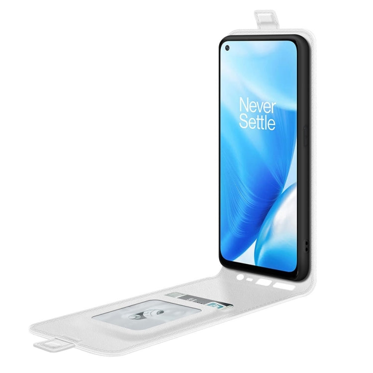 For OnePlus Nord N200 5G R64 Texture Single Vertical Flip Leather Protective Case with Card Slots & Photo Frame