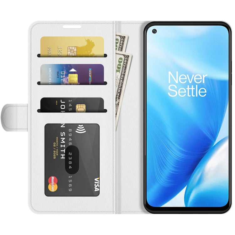 For OnePlus Nord N200 5G R64 Texture Single Horizontal Flip Protective Case with Holder & Card Slots & Wallet& Photo Frame