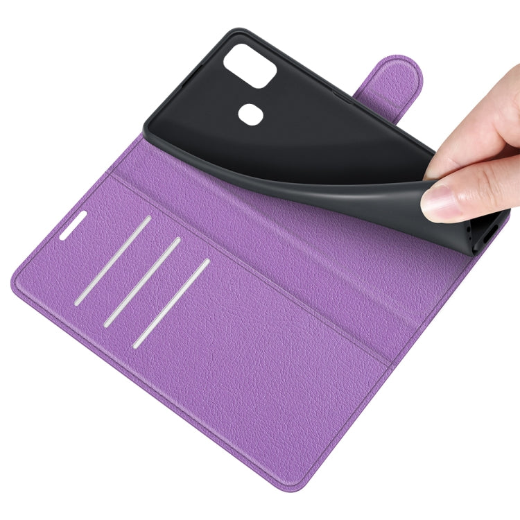For ZTE Blade A51 Litchi Texture Horizontal Flip Protective Case with Holder & Card Slots & Wallet