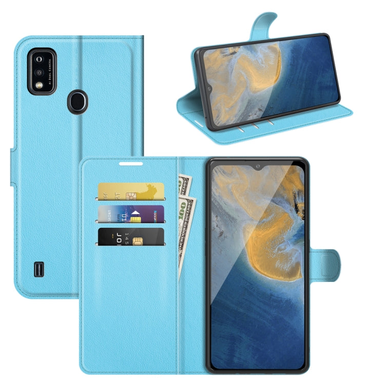 For ZTE Blade A51 Litchi Texture Horizontal Flip Protective Case with Holder & Card Slots & Wallet
