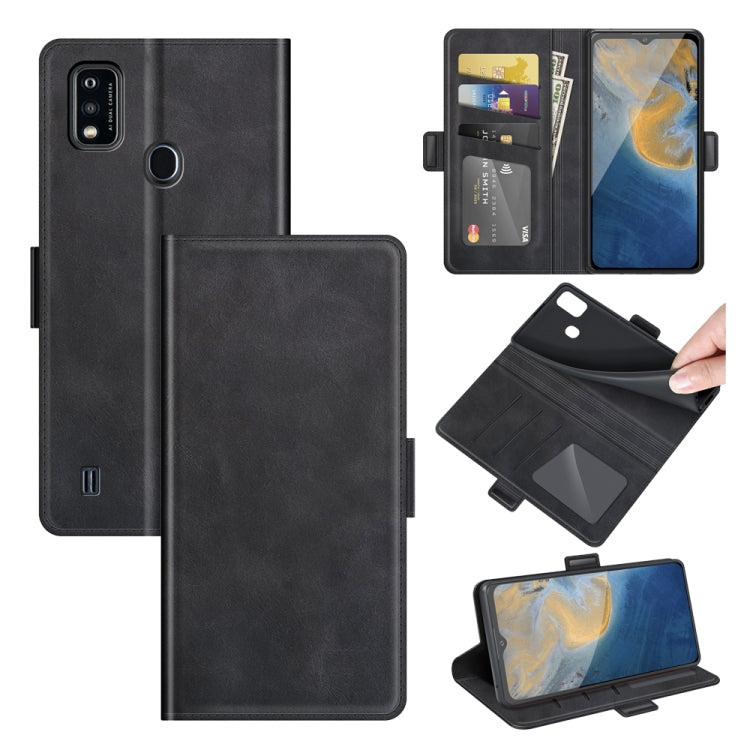 For ZTE Blade A51 Dual-side Magnetic Buckle Horizontal Flip Leather Case with Holder & Card Slots & Wallet