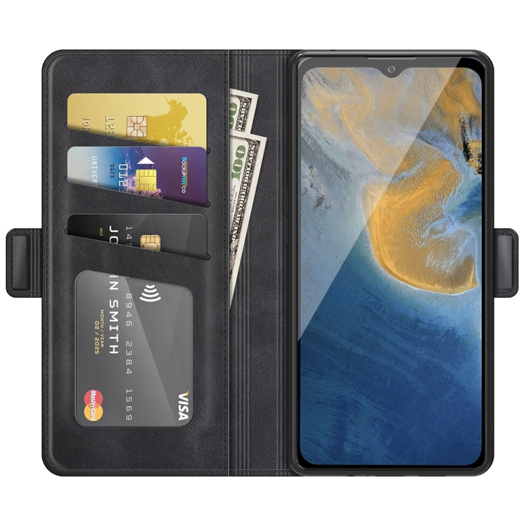 For ZTE Blade A51 Dual-side Magnetic Buckle Horizontal Flip Leather Case with Holder & Card Slots & Wallet
