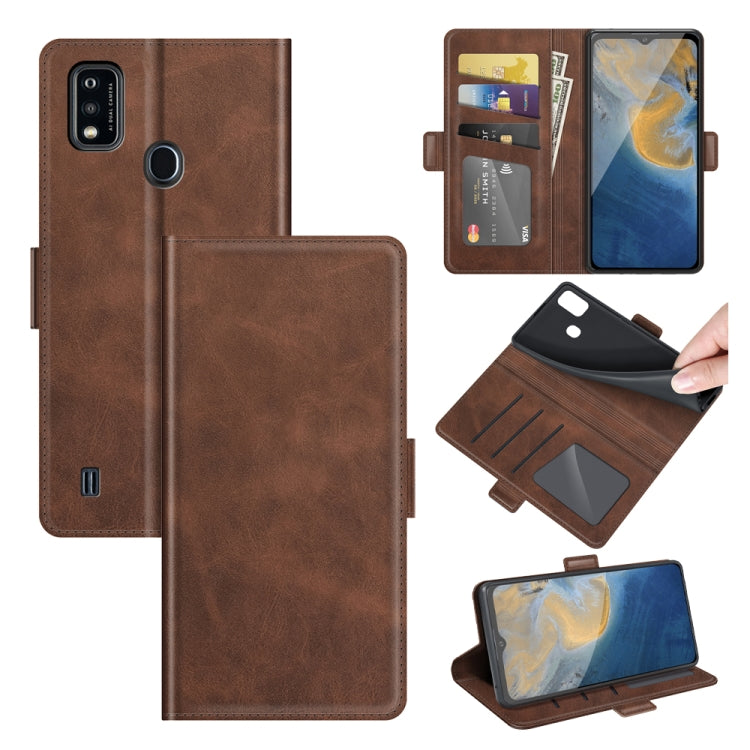 For ZTE Blade A51 Dual-side Magnetic Buckle Horizontal Flip Leather Case with Holder & Card Slots & Wallet