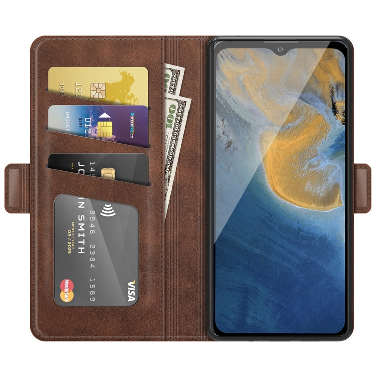For ZTE Blade A51 Dual-side Magnetic Buckle Horizontal Flip Leather Case with Holder & Card Slots & Wallet