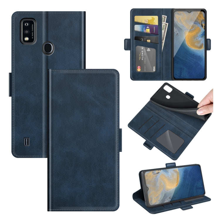 For ZTE Blade A51 Dual-side Magnetic Buckle Horizontal Flip Leather Case with Holder & Card Slots & Wallet