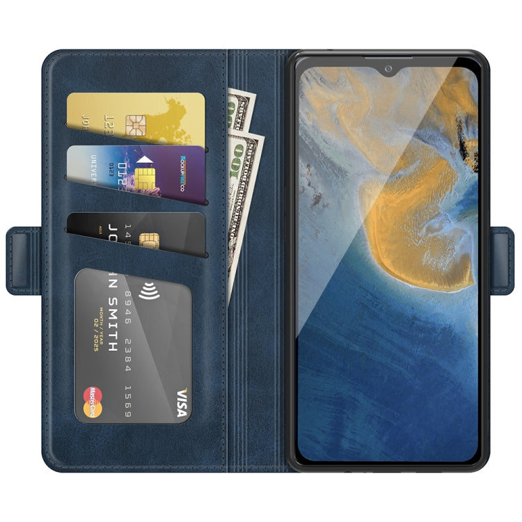 For ZTE Blade A51 Dual-side Magnetic Buckle Horizontal Flip Leather Case with Holder & Card Slots & Wallet