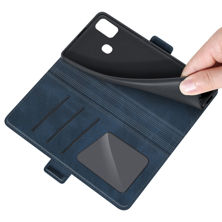 For ZTE Blade A51 Dual-side Magnetic Buckle Horizontal Flip Leather Case with Holder & Card Slots & Wallet