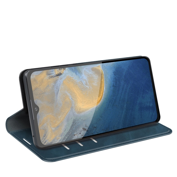 For ZTE Blade A51 Retro-skin Business Magnetic Suction Leather Case with Holder & Card Slots & Wallet