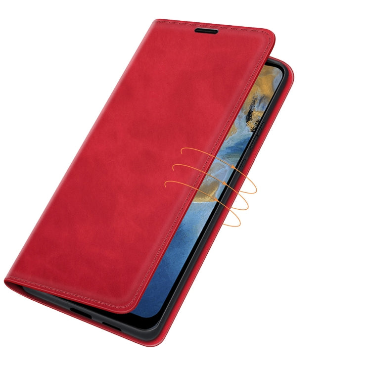 For ZTE Blade A51 Retro-skin Business Magnetic Suction Leather Case with Holder & Card Slots & Wallet