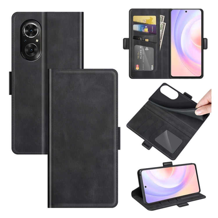 For Honor 50 SE / Huawei nova 9 SE Dual-side Magnetic Buckle Horizontal Flip Leather Case with Holder & Card Slots & Wallet