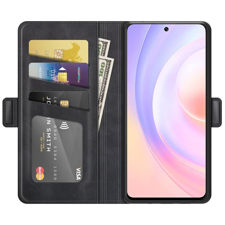 For Honor 50 SE / Huawei nova 9 SE Dual-side Magnetic Buckle Horizontal Flip Leather Case with Holder & Card Slots & Wallet