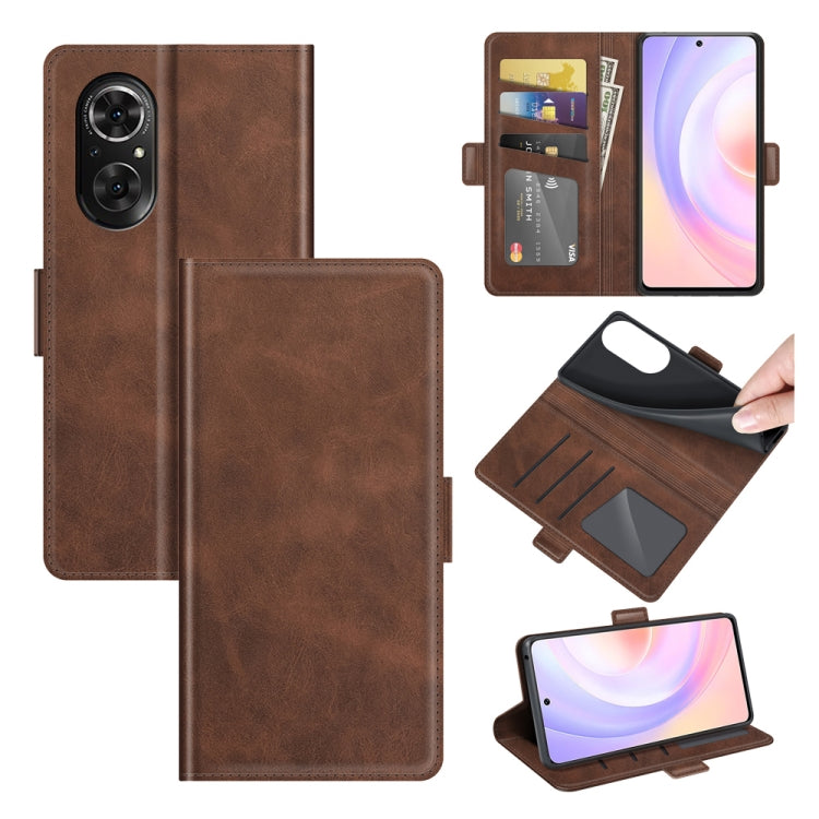For Honor 50 SE / Huawei nova 9 SE Dual-side Magnetic Buckle Horizontal Flip Leather Case with Holder & Card Slots & Wallet