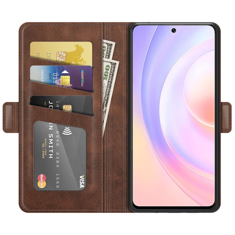For Honor 50 SE / Huawei nova 9 SE Dual-side Magnetic Buckle Horizontal Flip Leather Case with Holder & Card Slots & Wallet