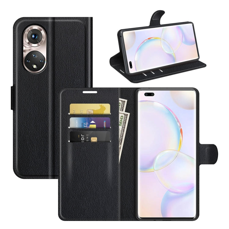For Honor 50 Pro Litchi Texture Horizontal Flip Protective Case with Holder & Card Slots & Wallet
