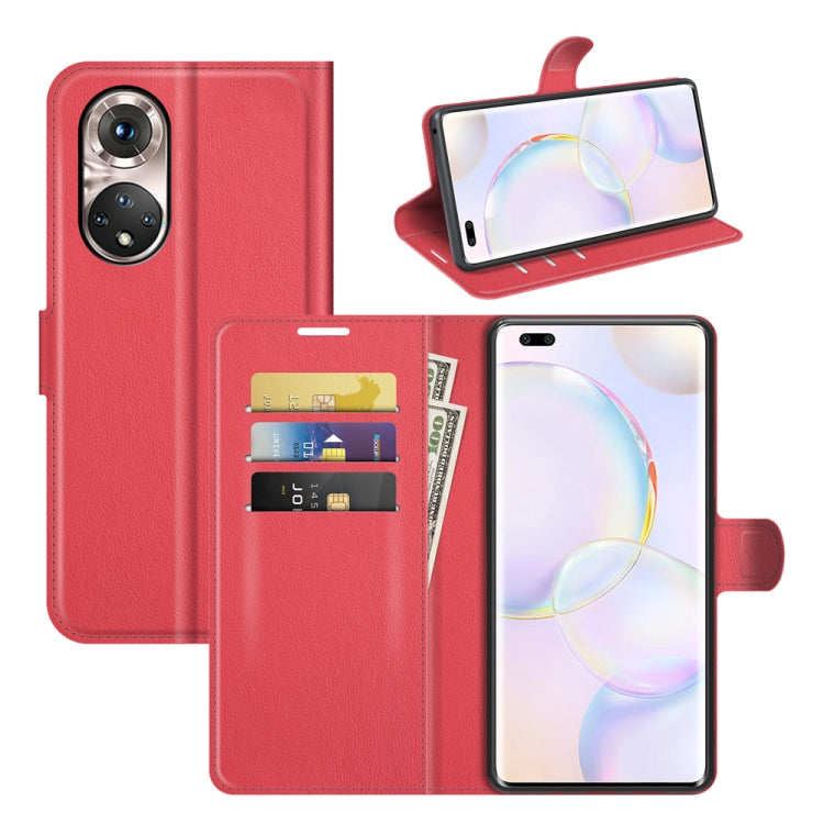 For Honor 50 Pro Litchi Texture Horizontal Flip Protective Case with Holder & Card Slots & Wallet
