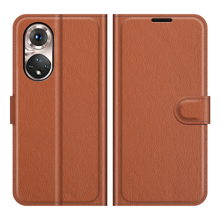 For Honor 50 Pro Litchi Texture Horizontal Flip Protective Case with Holder & Card Slots & Wallet