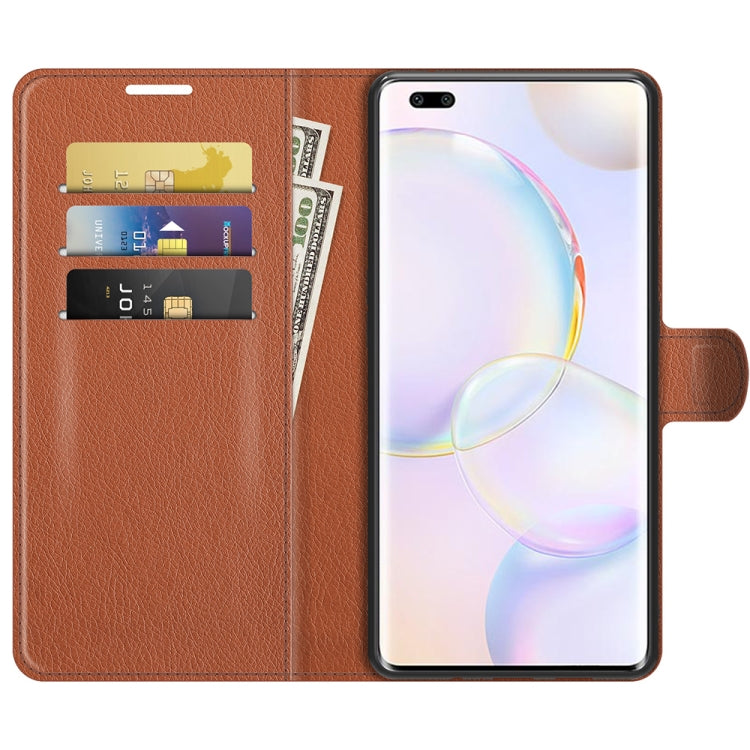 For Honor 50 Pro Litchi Texture Horizontal Flip Protective Case with Holder & Card Slots & Wallet