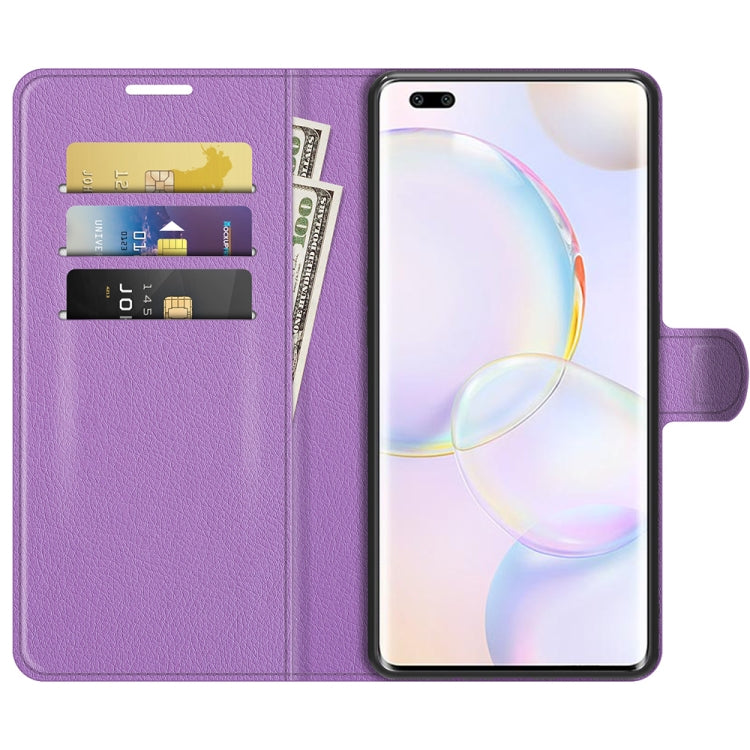 For Honor 50 Pro Litchi Texture Horizontal Flip Protective Case with Holder & Card Slots & Wallet
