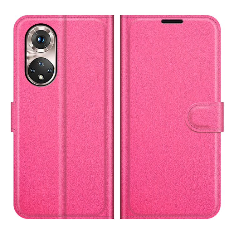 For Honor 50 Pro Litchi Texture Horizontal Flip Protective Case with Holder & Card Slots & Wallet