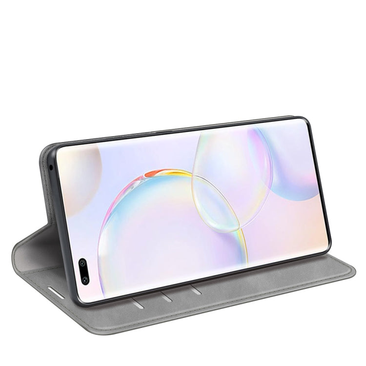 For Honor 50 Pro Retro-skin Business Magnetic Suction Leather Case with Holder & Card Slots & Wallet