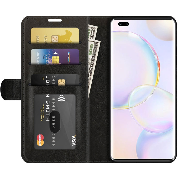 For Honor 50 Pro R64 Texture Single Horizontal Flip Protective Case with Holder & Card Slots & Wallet & Photo Frame