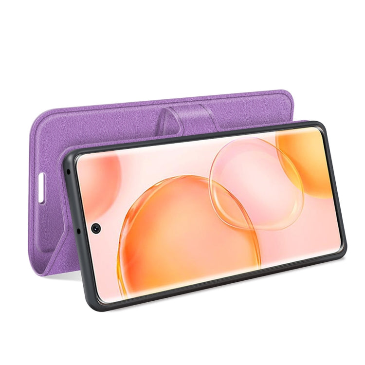 For Honor 50 Litchi Texture Horizontal Flip Protective Case with Holder & Card Slots & Wallet