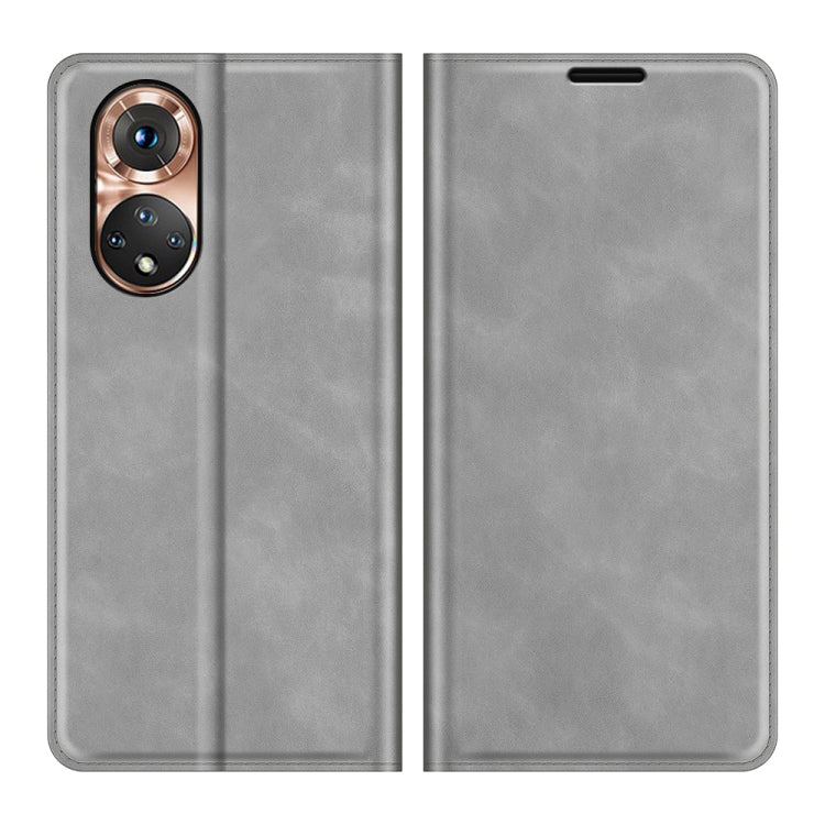 For Honor 50 Retro-skin Business Magnetic Suction Leather Case with Holder & Card Slots & Wallet