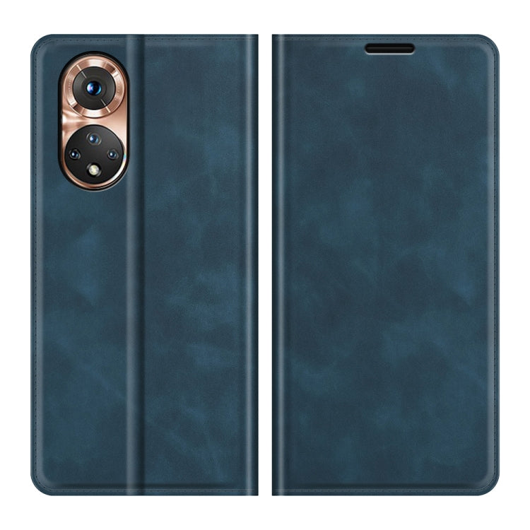 For Honor 50 Retro-skin Business Magnetic Suction Leather Case with Holder & Card Slots & Wallet