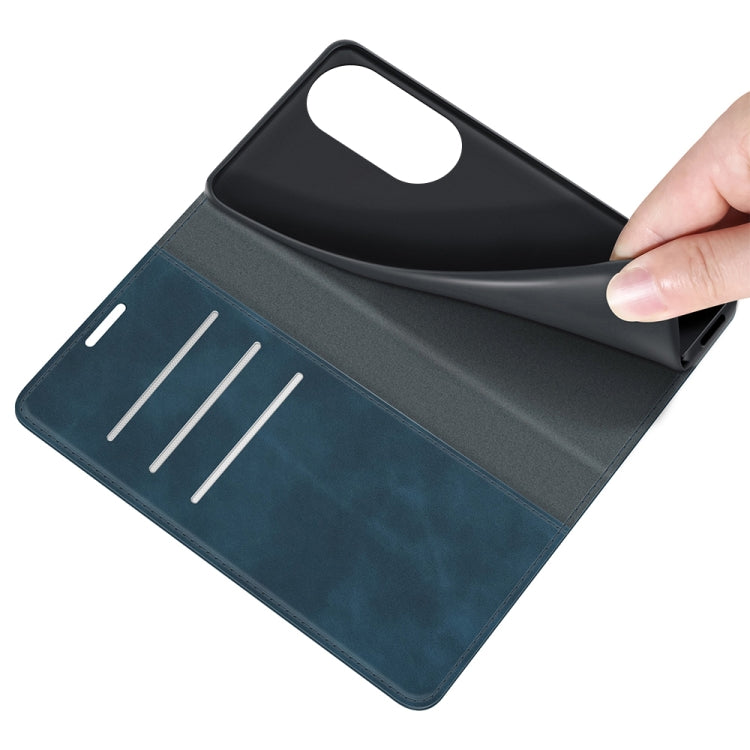 For Honor 50 Retro-skin Business Magnetic Suction Leather Case with Holder & Card Slots & Wallet