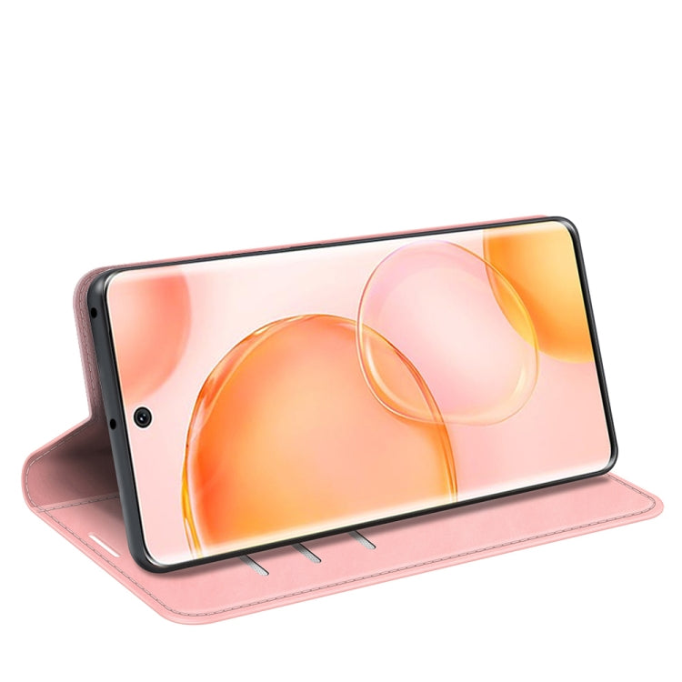 For Honor 50 Retro-skin Business Magnetic Suction Leather Case with Holder & Card Slots & Wallet