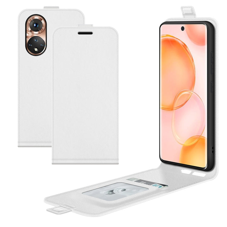 For Honor 50 R64 Texture Single Vertical Flip Leather Protective Case with Card Slots & Photo Frame