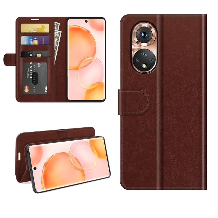 For Honor 50 R64 Texture Single Horizontal Flip Protective Case with Holder & Card Slots & Wallet & Photo Frame