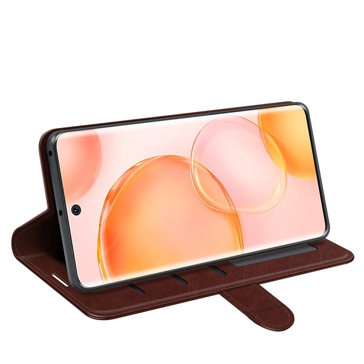 For Honor 50 R64 Texture Single Horizontal Flip Protective Case with Holder & Card Slots & Wallet & Photo Frame