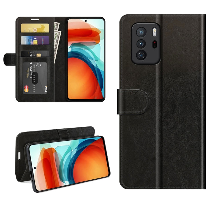 For Xiaomi Redmi Note 10 Pro 5G China / Poco X3 GT R64 Texture Single Horizontal Flip Protective Case with Holder & Card Slots & Wallet& Photo Frame
