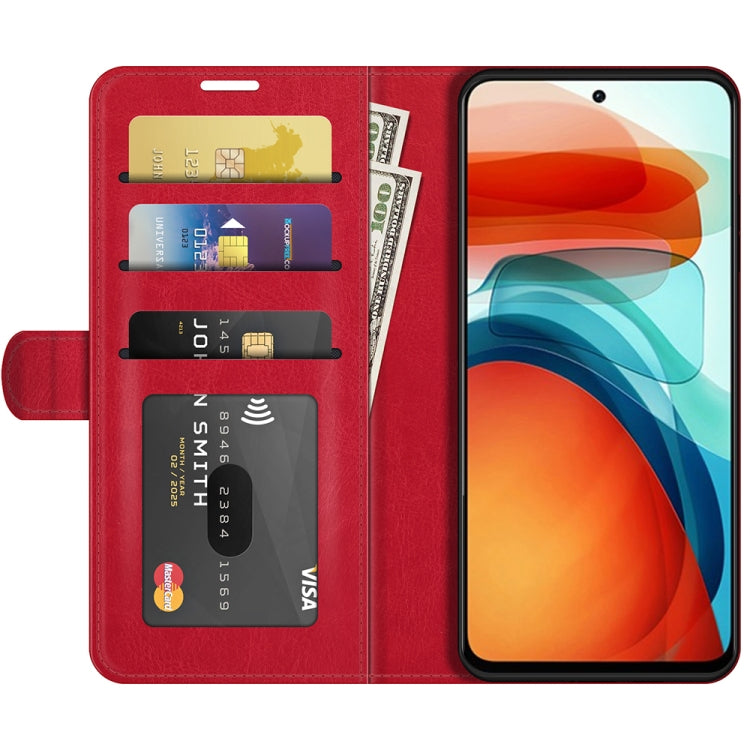 For Xiaomi Redmi Note 10 Pro 5G China / Poco X3 GT R64 Texture Single Horizontal Flip Protective Case with Holder & Card Slots & Wallet& Photo Frame