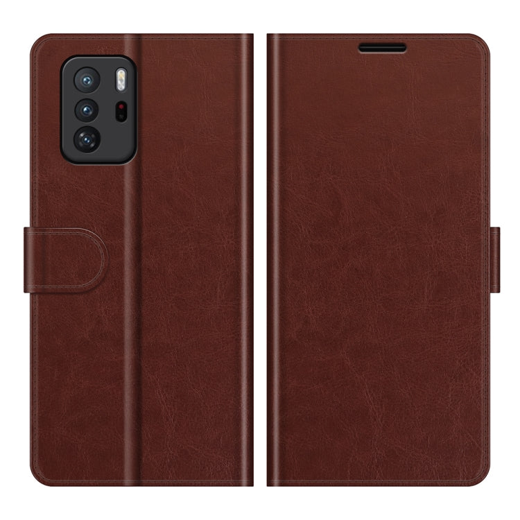 For Xiaomi Redmi Note 10 Pro 5G China / Poco X3 GT R64 Texture Single Horizontal Flip Protective Case with Holder & Card Slots & Wallet& Photo Frame