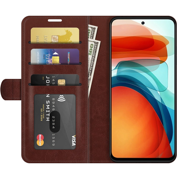 For Xiaomi Redmi Note 10 Pro 5G China / Poco X3 GT R64 Texture Single Horizontal Flip Protective Case with Holder & Card Slots & Wallet& Photo Frame